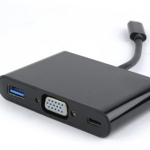 GEMBIRD ΜΕΤΑΤΡΟΠΕΑΣ TYPE C 3 ΣΕ 1, VGA + USB3 + TYPE-C
