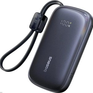 BASEUS ENERFILL FC21 QPOW3 ULTRA, POWERBANK, 20000MAh, ΜΕ  ΚΑΛΩΔΙΟ LIGHTNING, 22.5W, ΜΕ ΨΗΦΙΑΚΗ ΟΘΟΝΗ, ΜΑΥΡΟ