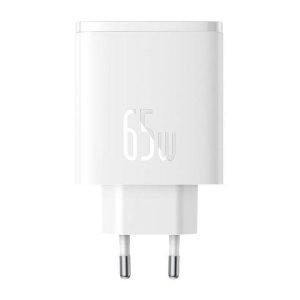 BASEUS CUBE PRO, ΦΟΡΤΙΣΤΗΣ ΓΡΗΓΟΡΗΣ ΦΟΡΤΙΣΗΣ, 3 ΘΥΡΕΣ, 65W, ΛΕΥΚΟ
