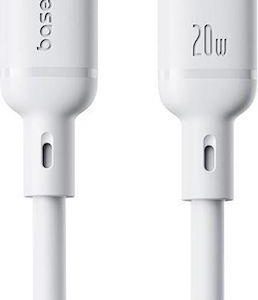 BASEUS SILKY SERIES, ΚΑΛΩΔΙΟ ΓΡΗΓΟΡΗΣ ΦΟΡΤΙΣΗΣ TYPE-C ΣΕ LIGHTNING, 20W, 2m, ΛΕΥΚΟ