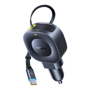 BASEUS PRIMETRIP VR2, ΦΟΡΤΙΣΤΗΣ ΑΥΤΟΚΙΝΗΤΟΥ, ΜΕ ΑΝΑΔΙΠΛΟΥΜΕΝΟ ΚΑΛΩΔΙΟ TYPE-C, 45W, ΜΑΥΡΟΣ