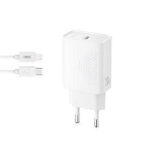 XO ΦΟΡΤΙΣΤΗΣ ΓΡΗΓΟΡΗΣ ΦΟΡΤΙΣΗΣ L160, 20W, ΜΕ ΚΑΛΩΔΙΟ LIGHTNING 1 ΘΥΡΑ