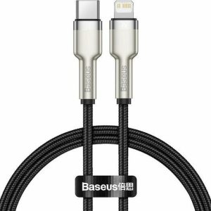 BASEUS CAFULE, ΚΑΛΩΔΙΟ ΦΟΡΤΙΣΗΣ, TYPE-C ΣΕ LIGHTNING, 2m, 20W, ΜΑΥΡΟ