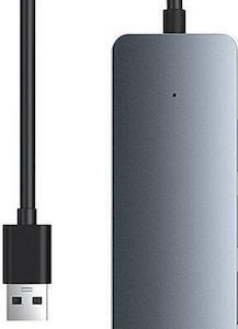 BASEUS ULTRAJOY SERIES, USB HUB, 4 ΘΥΡΕΣ, ΓΚΡΙ