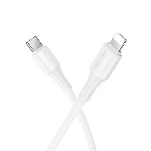 HOCO X120 BENEFICIO ΚΑΛΩΔΙΟ PD TO LIGHTNING, 1m, 27W,  ΛΕΥΚΟ