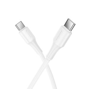 HOCO X120 BENEFICIO ΚΑΛΩΔΙΟ TYPE-C TO TYPE-C, 1m, 27W,  ΛΕΥΚΟ